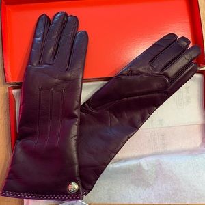 Coach Leather, Cashmere lined gloves